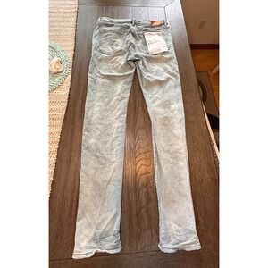 Purple Brand Distressed Button Fly Denim Jeans Slim‎ Fit Light Wash Mens 34x34